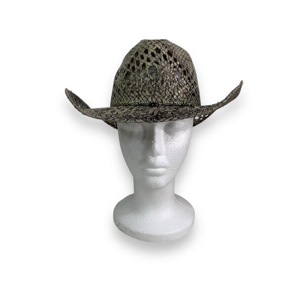 Bullhide Hats Run a Muck Collection GONE CRAZY Gray Toyo Straw Cowboy Hat - Picture 1 of 10